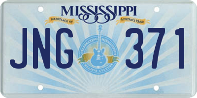 MS license plate JNG371
