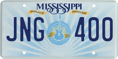 MS license plate JNG400
