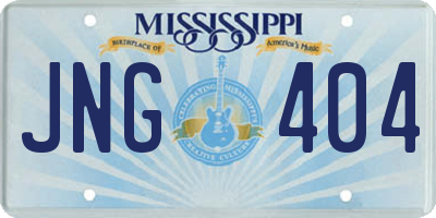 MS license plate JNG404