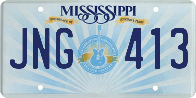 MS license plate JNG413