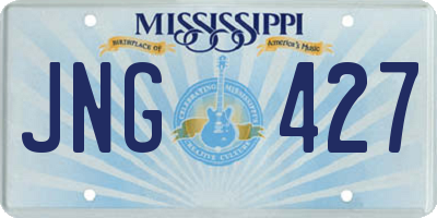 MS license plate JNG427