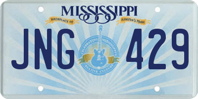 MS license plate JNG429
