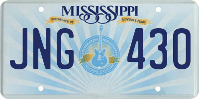 MS license plate JNG430