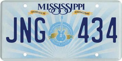 MS license plate JNG434