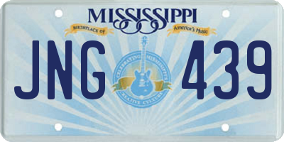 MS license plate JNG439