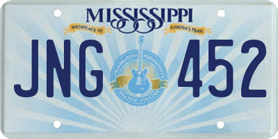 MS license plate JNG452