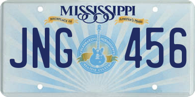 MS license plate JNG456