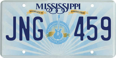 MS license plate JNG459