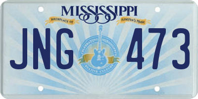 MS license plate JNG473