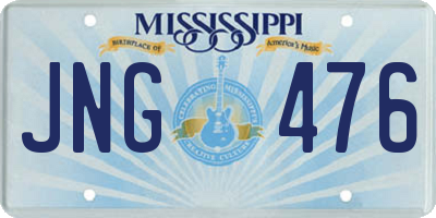 MS license plate JNG476