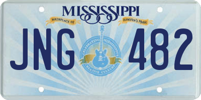 MS license plate JNG482
