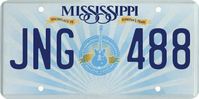 MS license plate JNG488