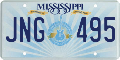 MS license plate JNG495