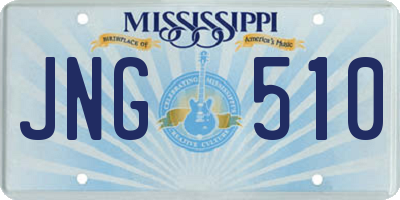 MS license plate JNG510