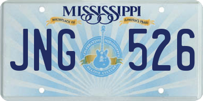 MS license plate JNG526