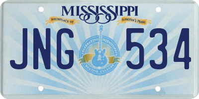 MS license plate JNG534