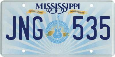 MS license plate JNG535