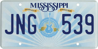 MS license plate JNG539