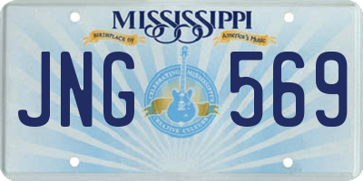 MS license plate JNG569