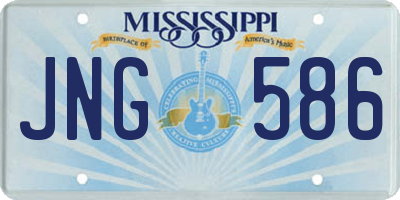 MS license plate JNG586