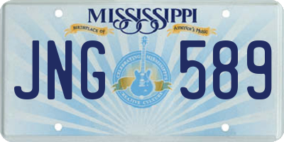 MS license plate JNG589
