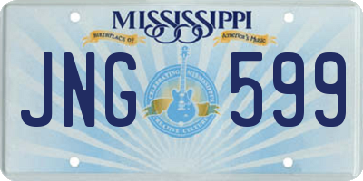 MS license plate JNG599