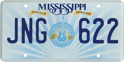 MS license plate JNG622