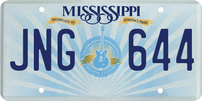 MS license plate JNG644