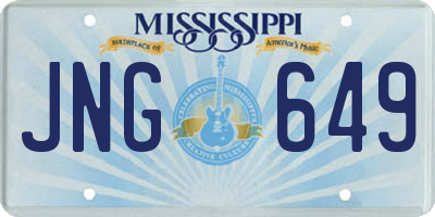 MS license plate JNG649