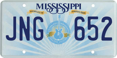 MS license plate JNG652