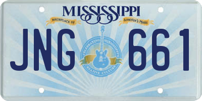 MS license plate JNG661