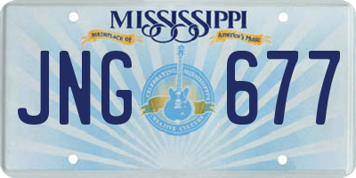 MS license plate JNG677