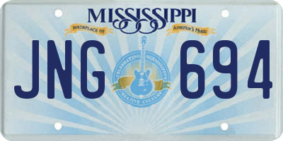 MS license plate JNG694