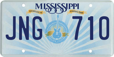 MS license plate JNG710
