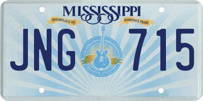 MS license plate JNG715
