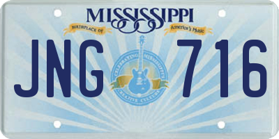 MS license plate JNG716