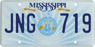 MS license plate JNG719