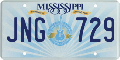 MS license plate JNG729