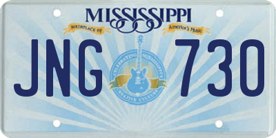 MS license plate JNG730