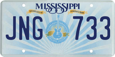 MS license plate JNG733