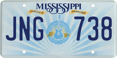 MS license plate JNG738