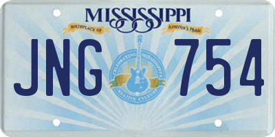 MS license plate JNG754