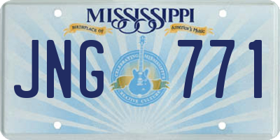 MS license plate JNG771