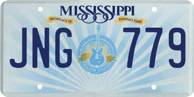 MS license plate JNG779