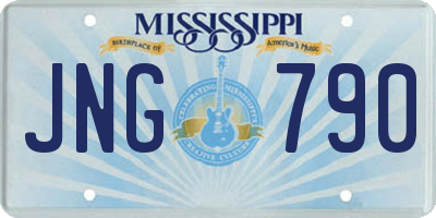 MS license plate JNG790