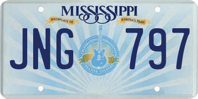 MS license plate JNG797