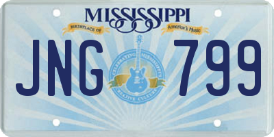 MS license plate JNG799