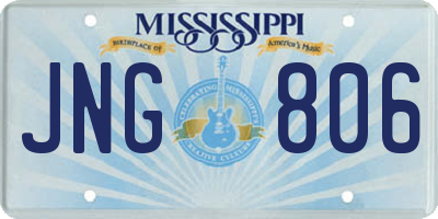 MS license plate JNG806