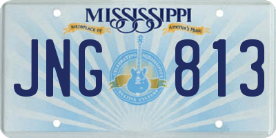 MS license plate JNG813