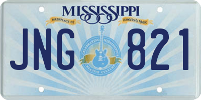 MS license plate JNG821
